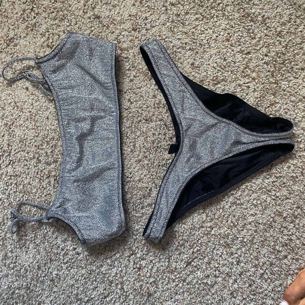 Silver Triangl Bikini